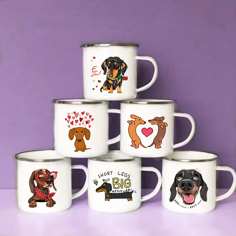 Wine Beer Juice - Taza esmaltada creativa con estampado divertido