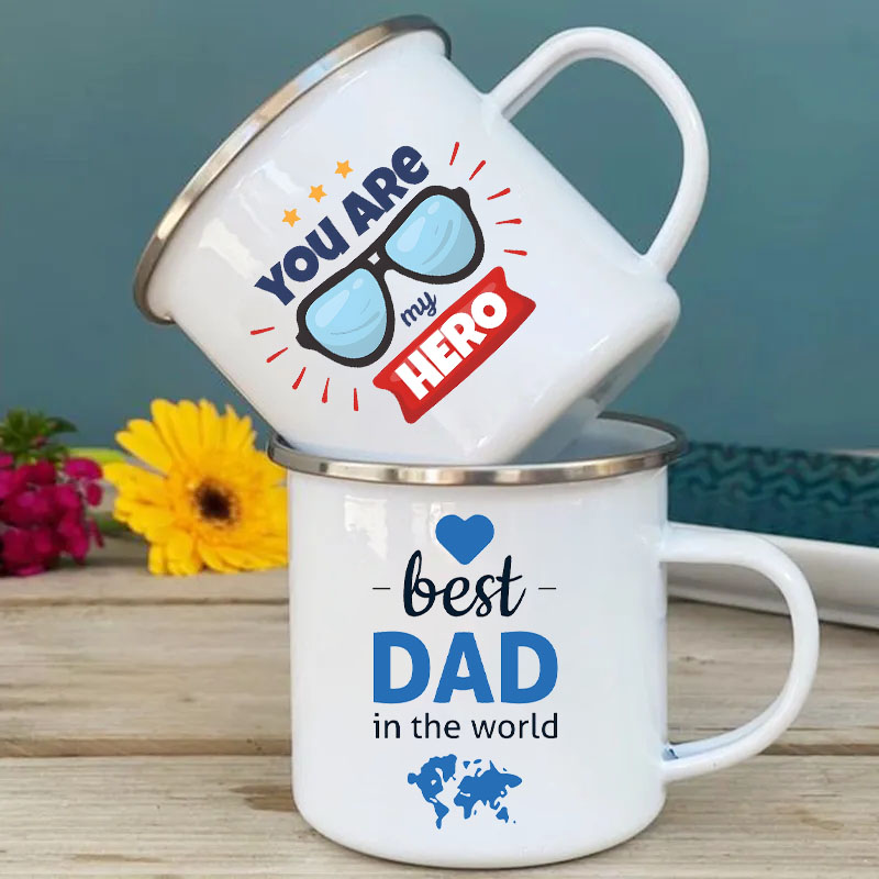 Tazas de esmalte con estampado - Wine Beer Juice reseña y precio